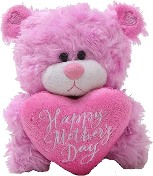 Plushland Plush Stuffed Animals Small Teddy Bear, with heart décor - A Perfect Mother’s Day Gift, 5.5 Inches