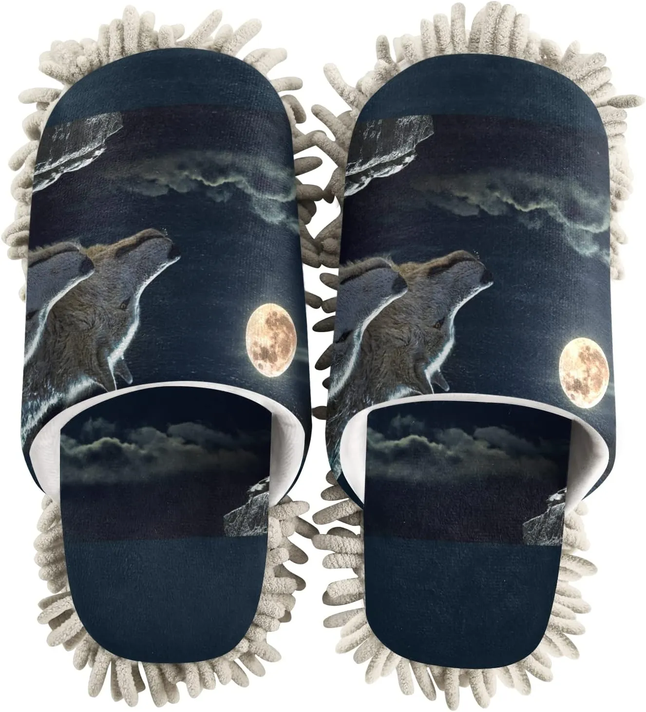 Poeticcity Mop Slippers Shoes, Unisex Cleaning House Slippers Spa Dusting Slippers M-L