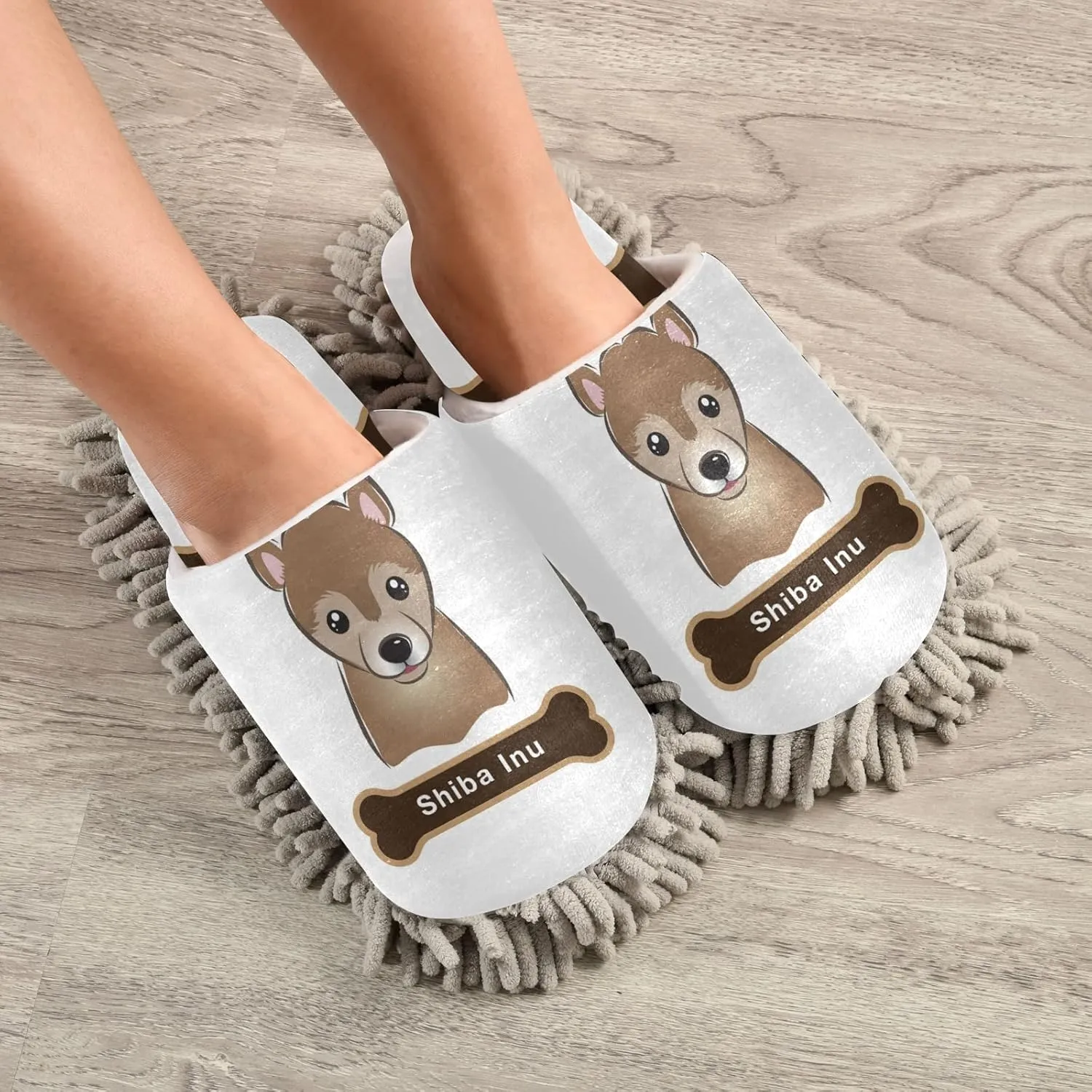 Poeticcity Mop Slippers Shoes, Unisex Cleaning House Slippers Spa Dusting Slippers M-L