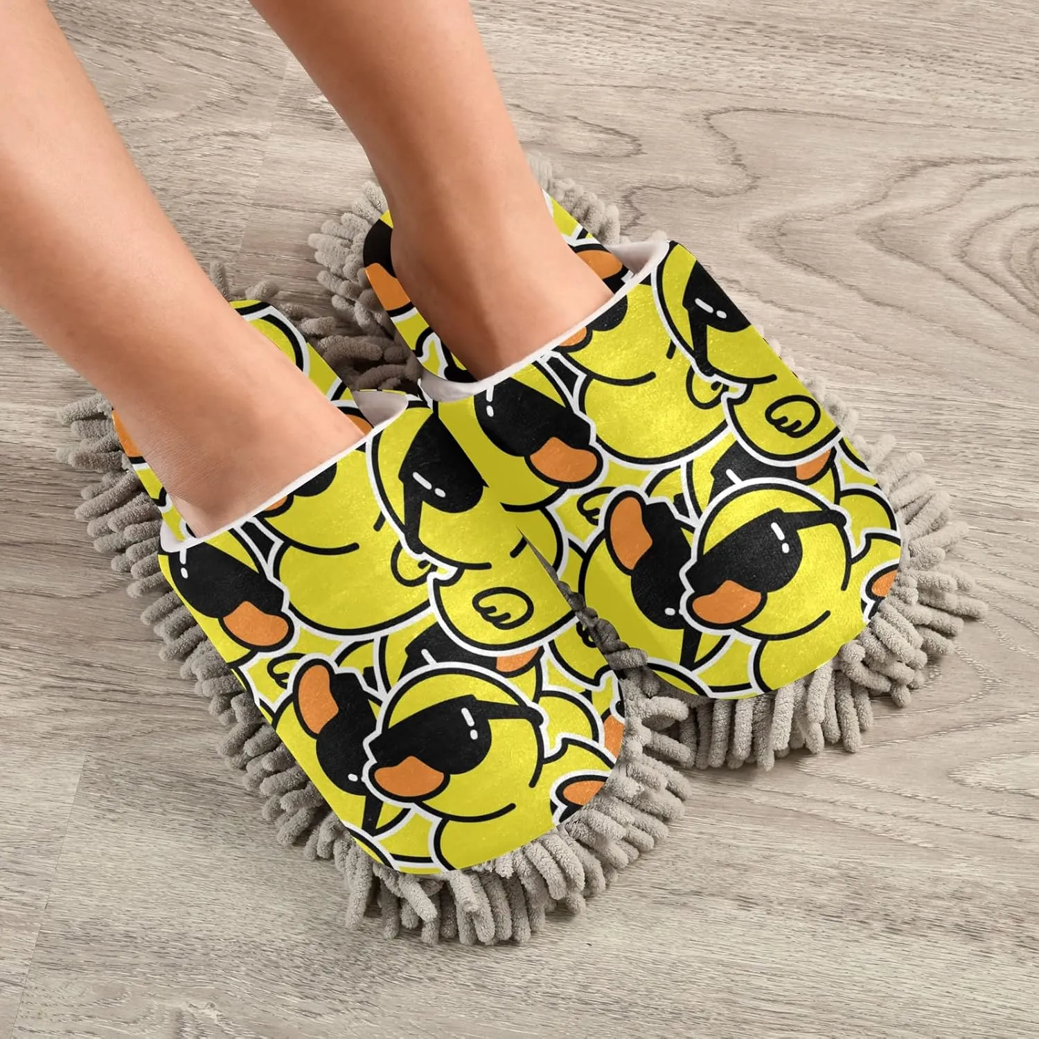 Poeticcity Mop Slippers Shoes, Unisex Cleaning House Slippers Spa Dusting Slippers M-L