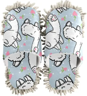 Poeticcity Mop Slippers Shoes, Unisex Cleaning House Slippers Spa Dusting Slippers M-L