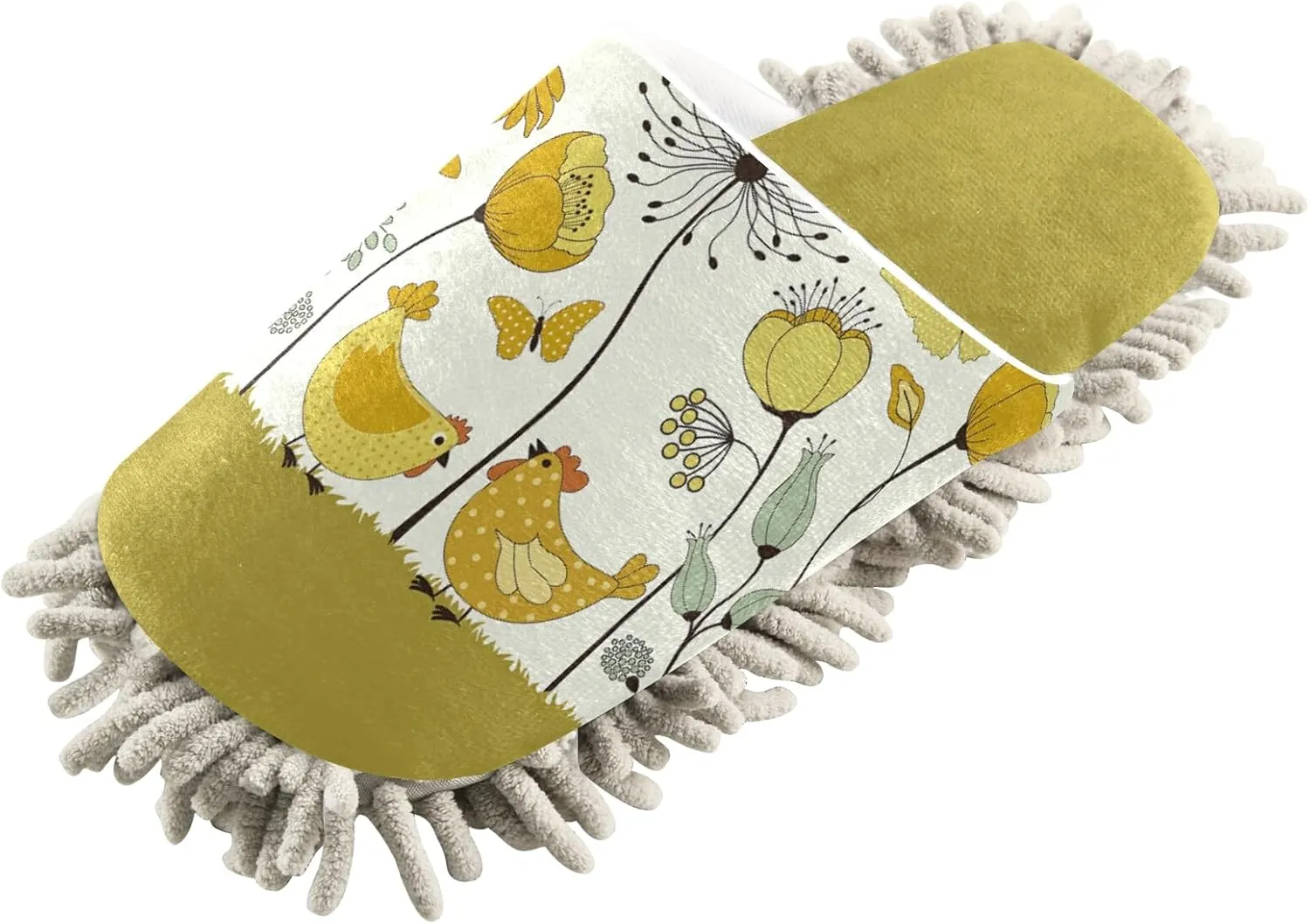 Poeticcity Mop Slippers Shoes, Unisex Cleaning House Slippers Spa Dusting Slippers M-L