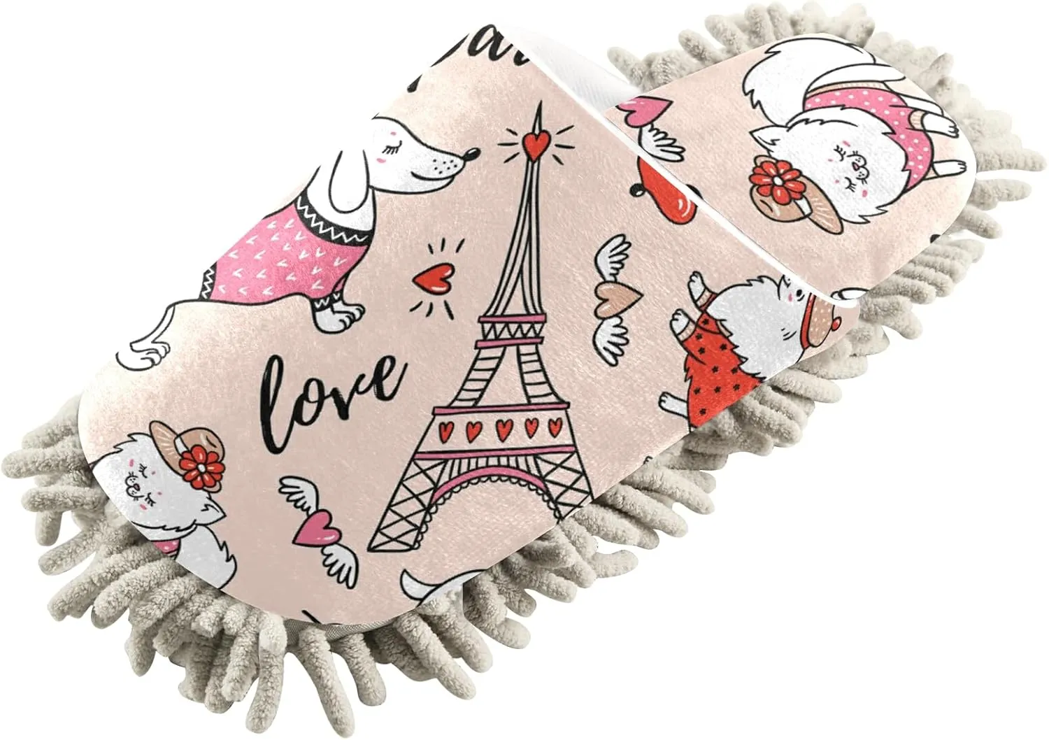 Poeticcity Mop Slippers Shoes, Unisex Cleaning House Slippers Spa Dusting Slippers M-L
