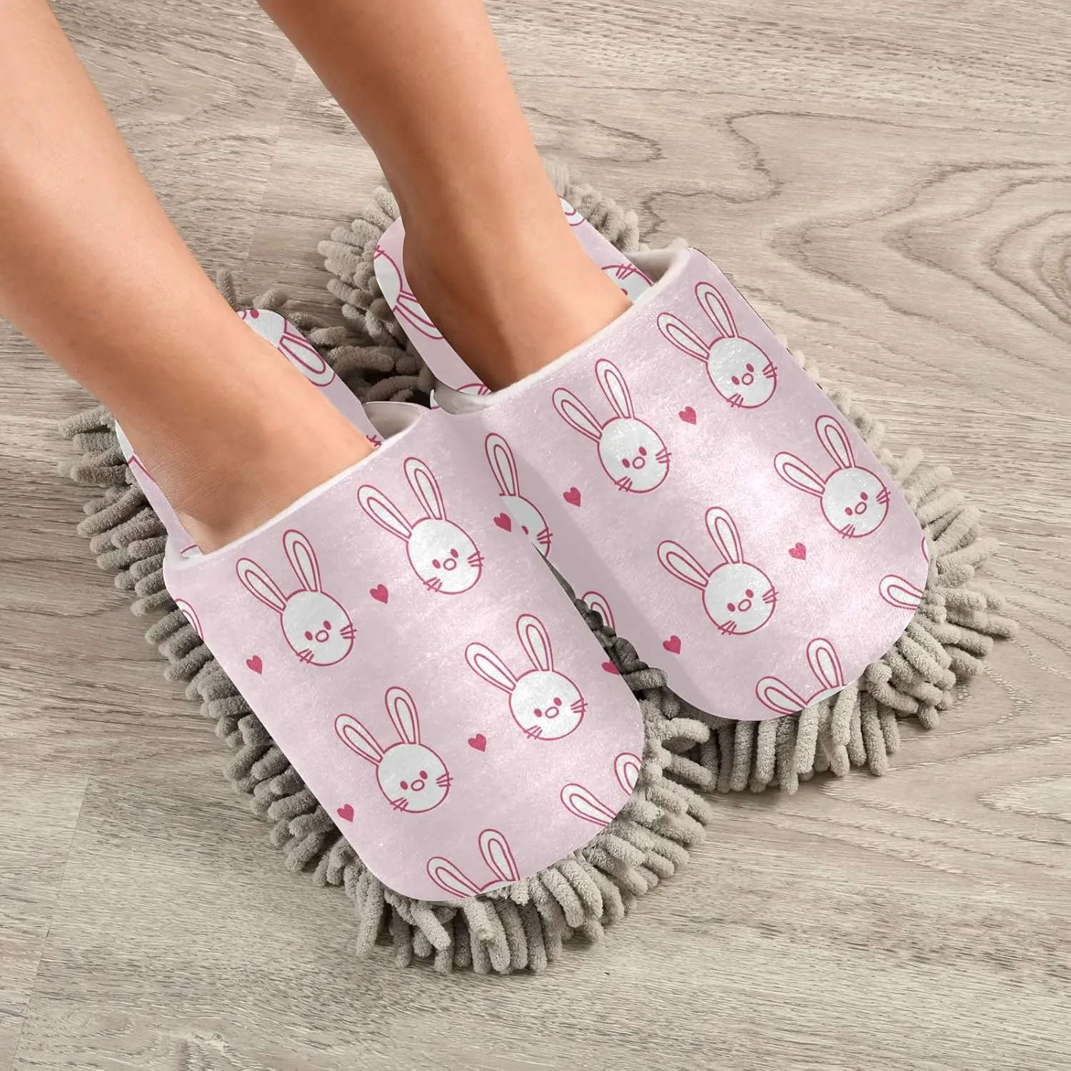 Poeticcity Mop Slippers Shoes, Unisex Cleaning House Slippers Spa Dusting Slippers M-L