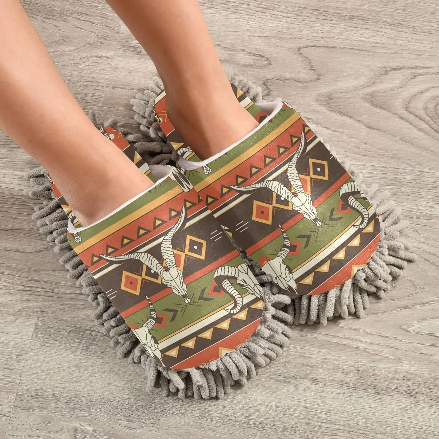 Poeticcity Mop Slippers Shoes, Unisex Cleaning House Slippers Spa Dusting Slippers M-L