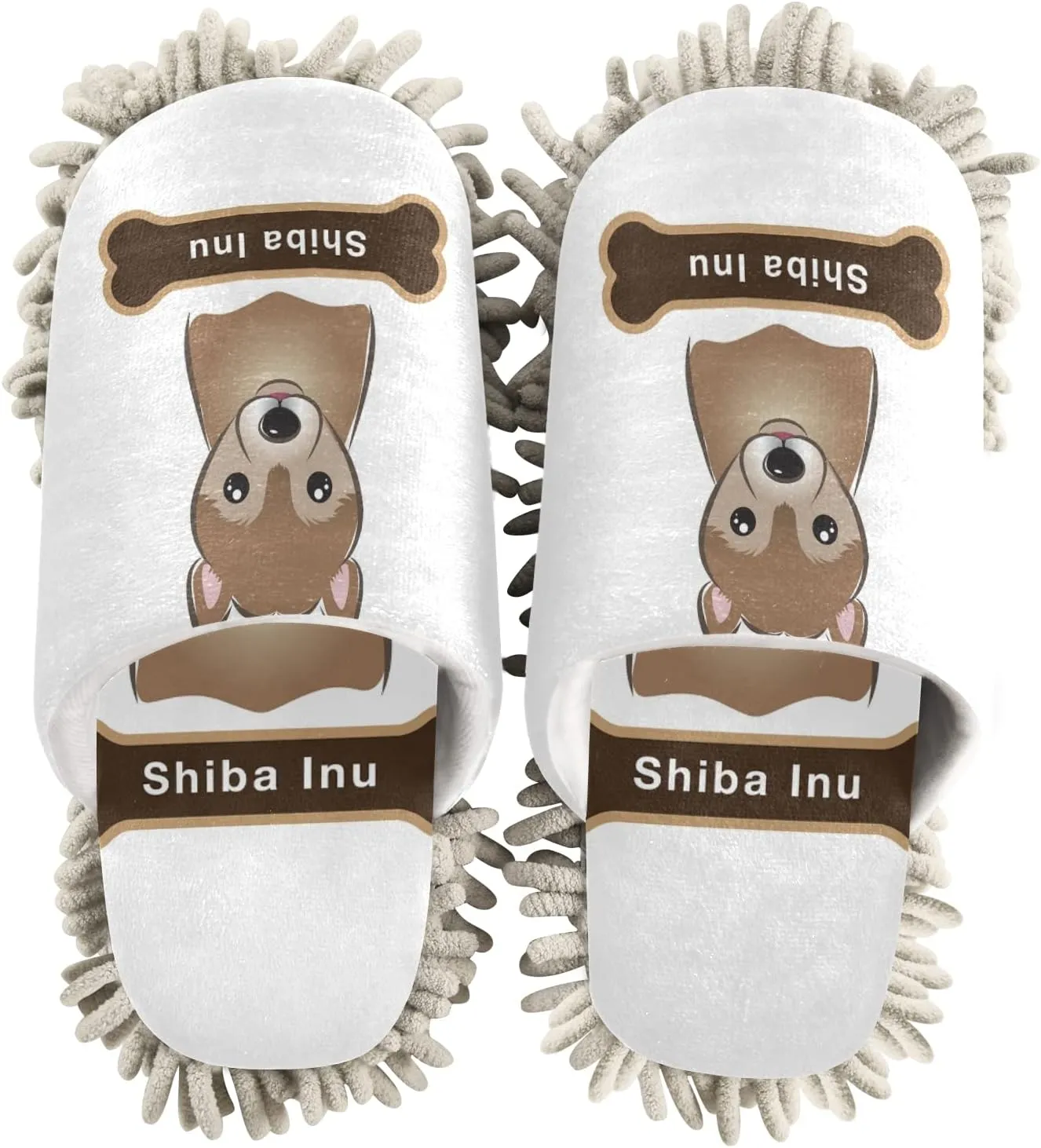 Poeticcity Mop Slippers Shoes, Unisex Cleaning House Slippers Spa Dusting Slippers M-L