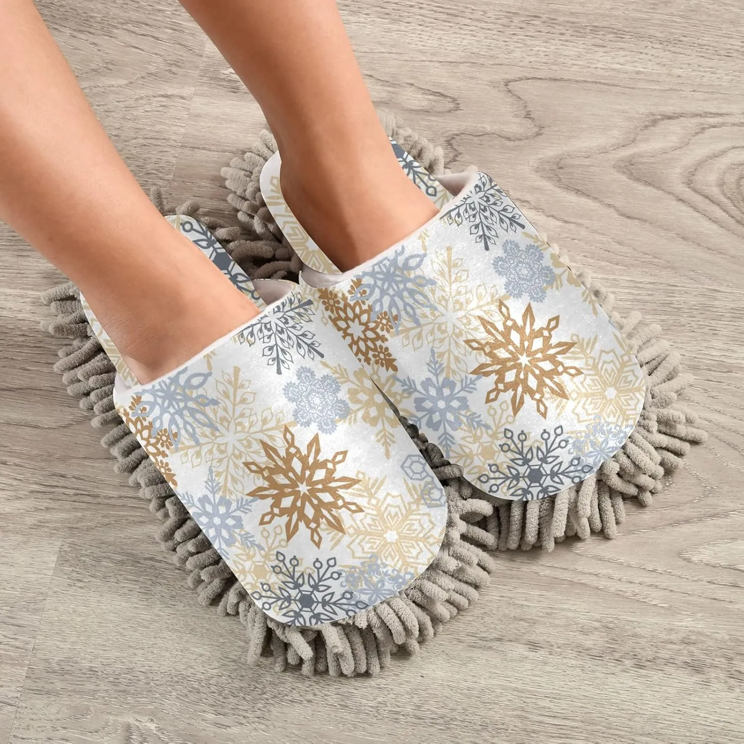 Poeticcity Mop Slippers Shoes, Unisex Cleaning House Slippers Spa Dusting Slippers M-L