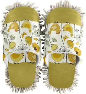 Poeticcity Mop Slippers Shoes, Unisex Cleaning House Slippers Spa Dusting Slippers M-L