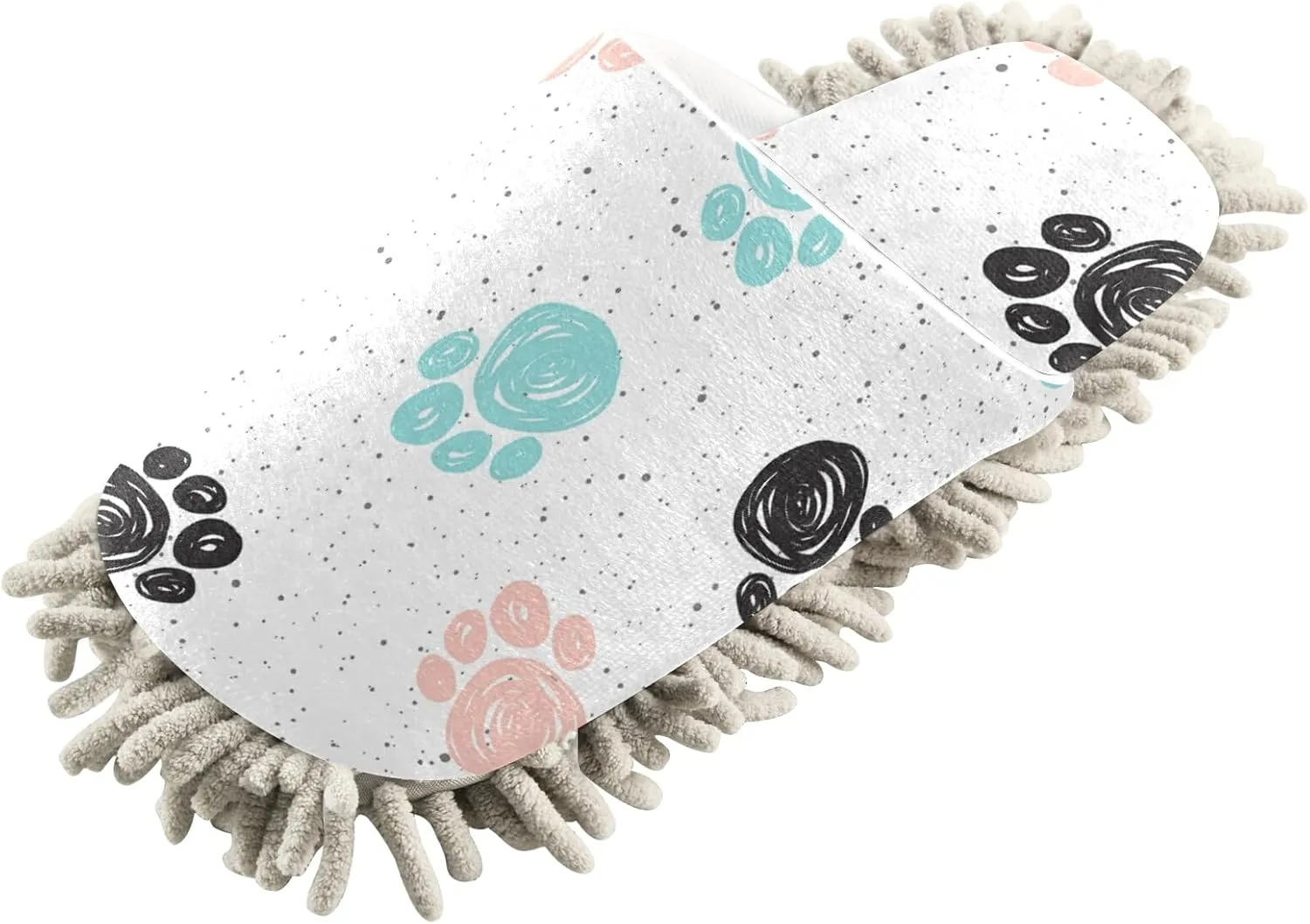 Poeticcity Mop Slippers Shoes, Unisex Cleaning House Slippers Spa Dusting Slippers M-L