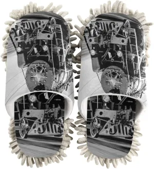 Poeticcity Mop Slippers Shoes, Unisex Cleaning House Slippers Spa Dusting Slippers M-L