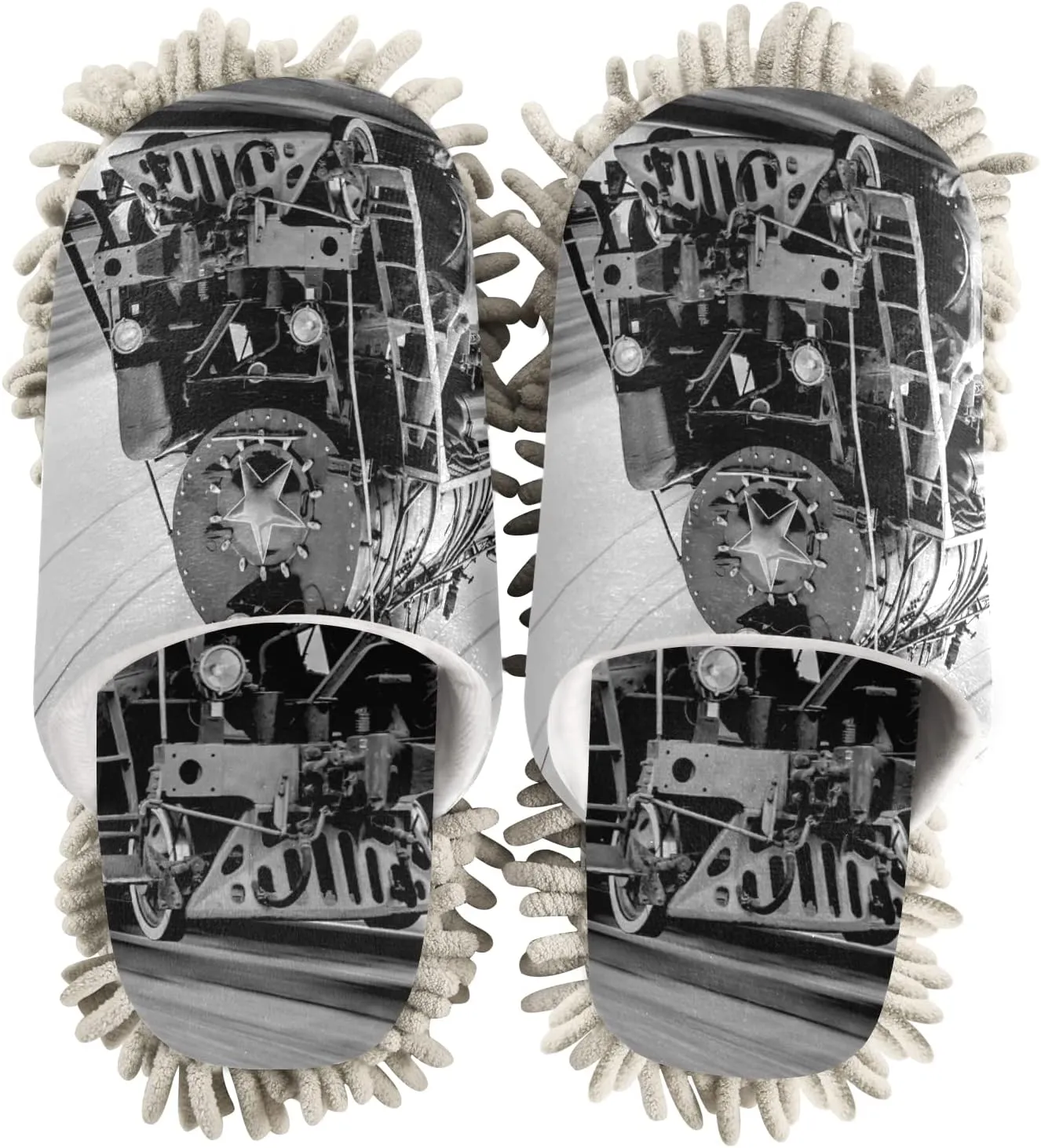 Poeticcity Mop Slippers Shoes, Unisex Cleaning House Slippers Spa Dusting Slippers M-L