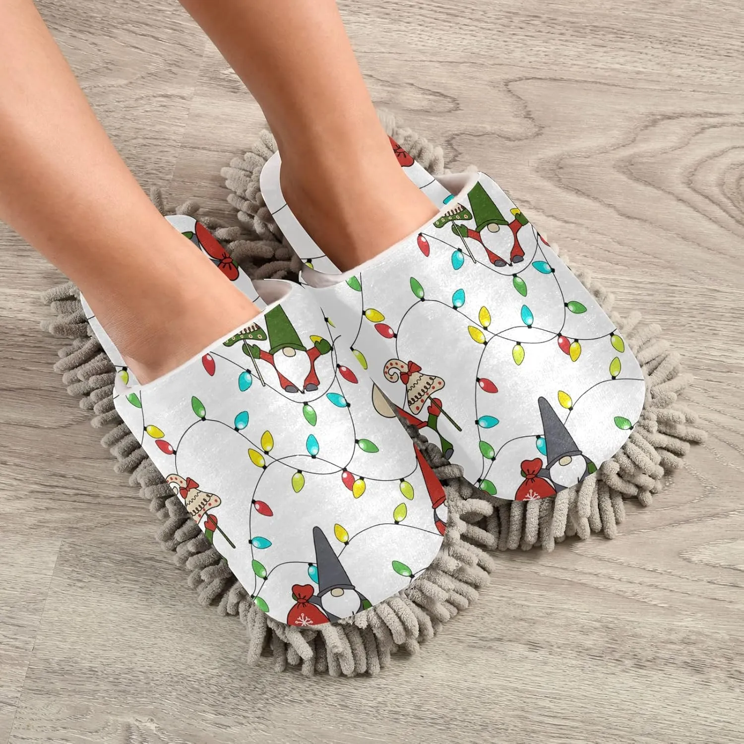 Poeticcity Mop Slippers Shoes, Unisex Cleaning House Slippers Spa Dusting Slippers M-L