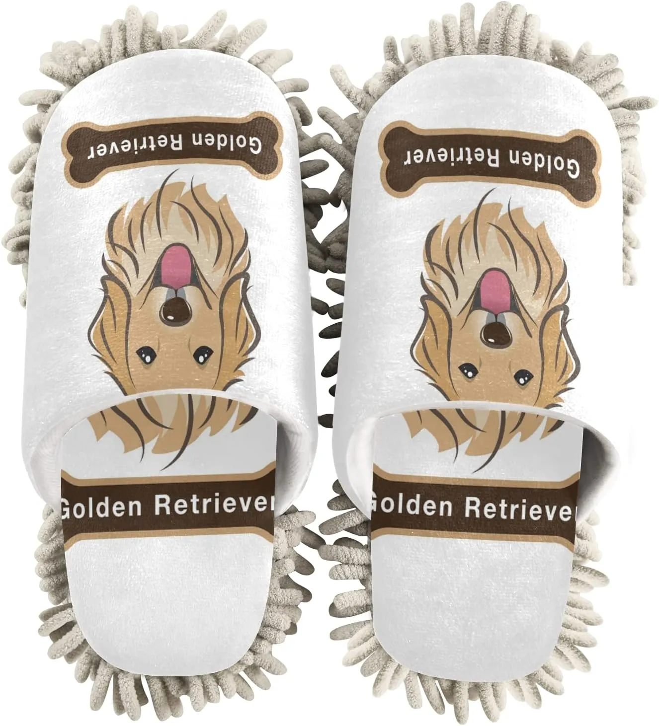 Poeticcity Mop Slippers Shoes, Unisex Cleaning House Slippers Spa Dusting Slippers M-L