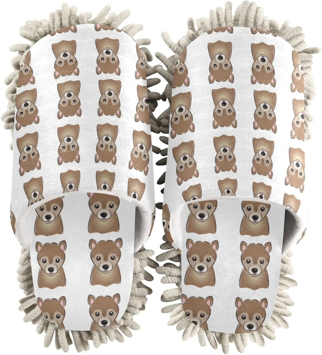 Poeticcity Mop Slippers Shoes, Unisex Cleaning House Slippers Spa Dusting Slippers M-L