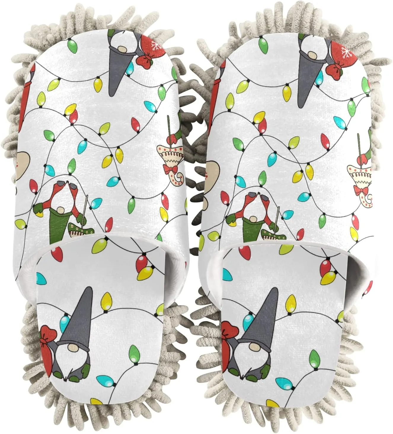 Poeticcity Mop Slippers Shoes, Unisex Cleaning House Slippers Spa Dusting Slippers M-L