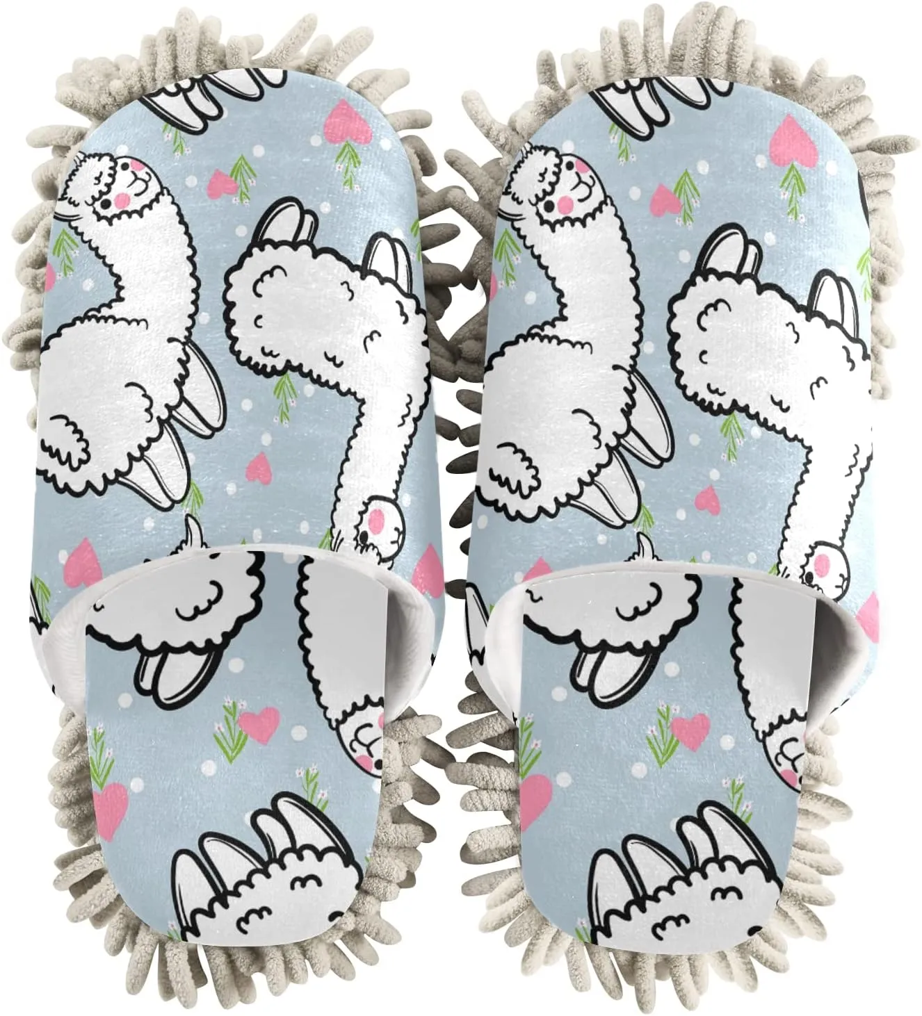 Poeticcity Mop Slippers Shoes, Unisex Cleaning House Slippers Spa Dusting Slippers M-L