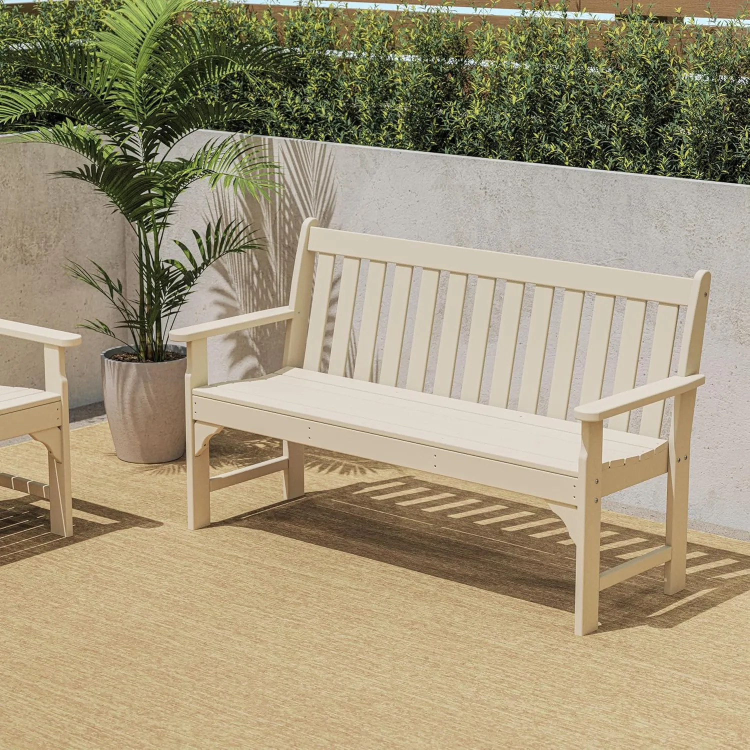 POLYWOOD Vineyard 60-Inch Bench, Sand