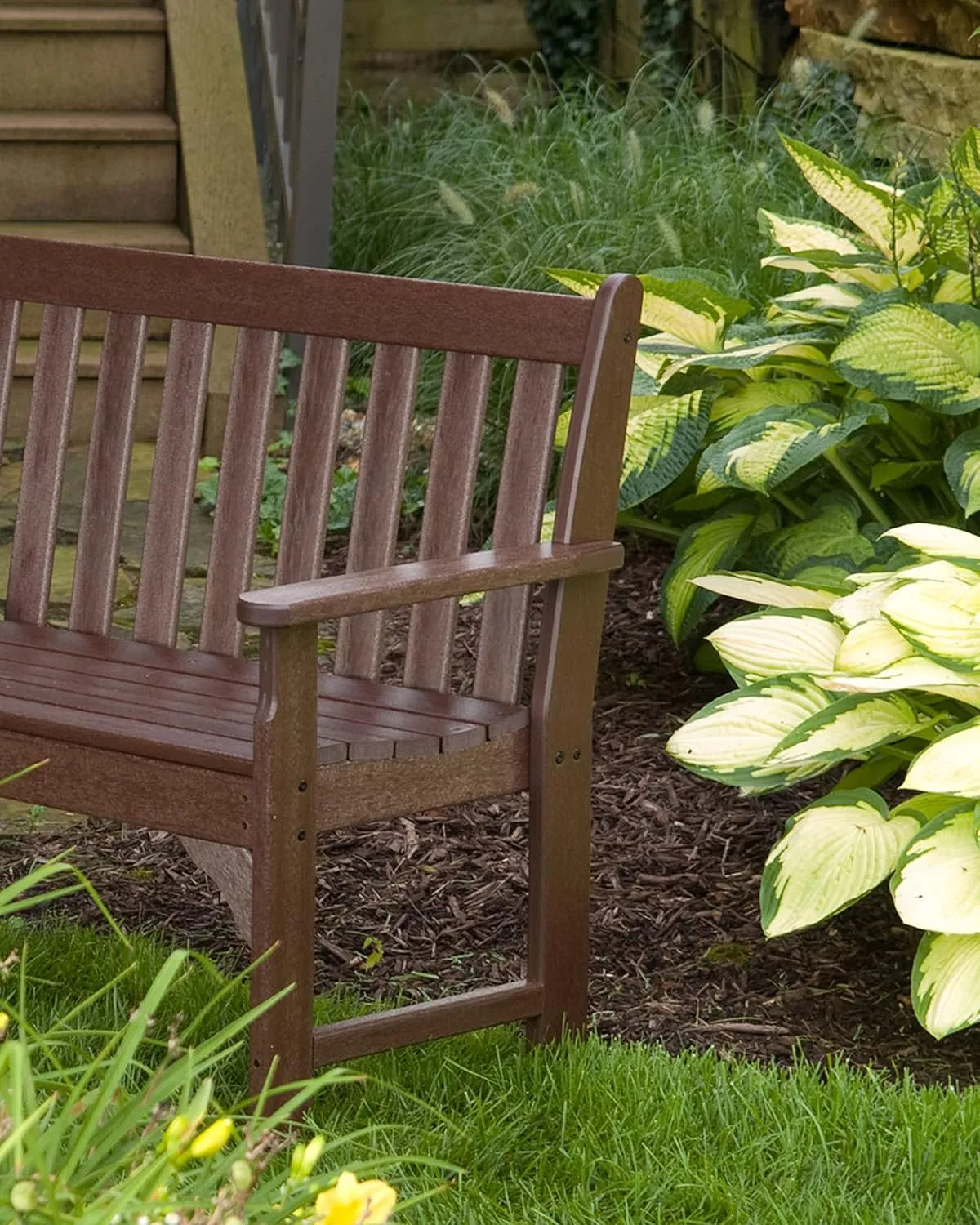 POLYWOOD Vineyard 60-Inch Bench, Sand