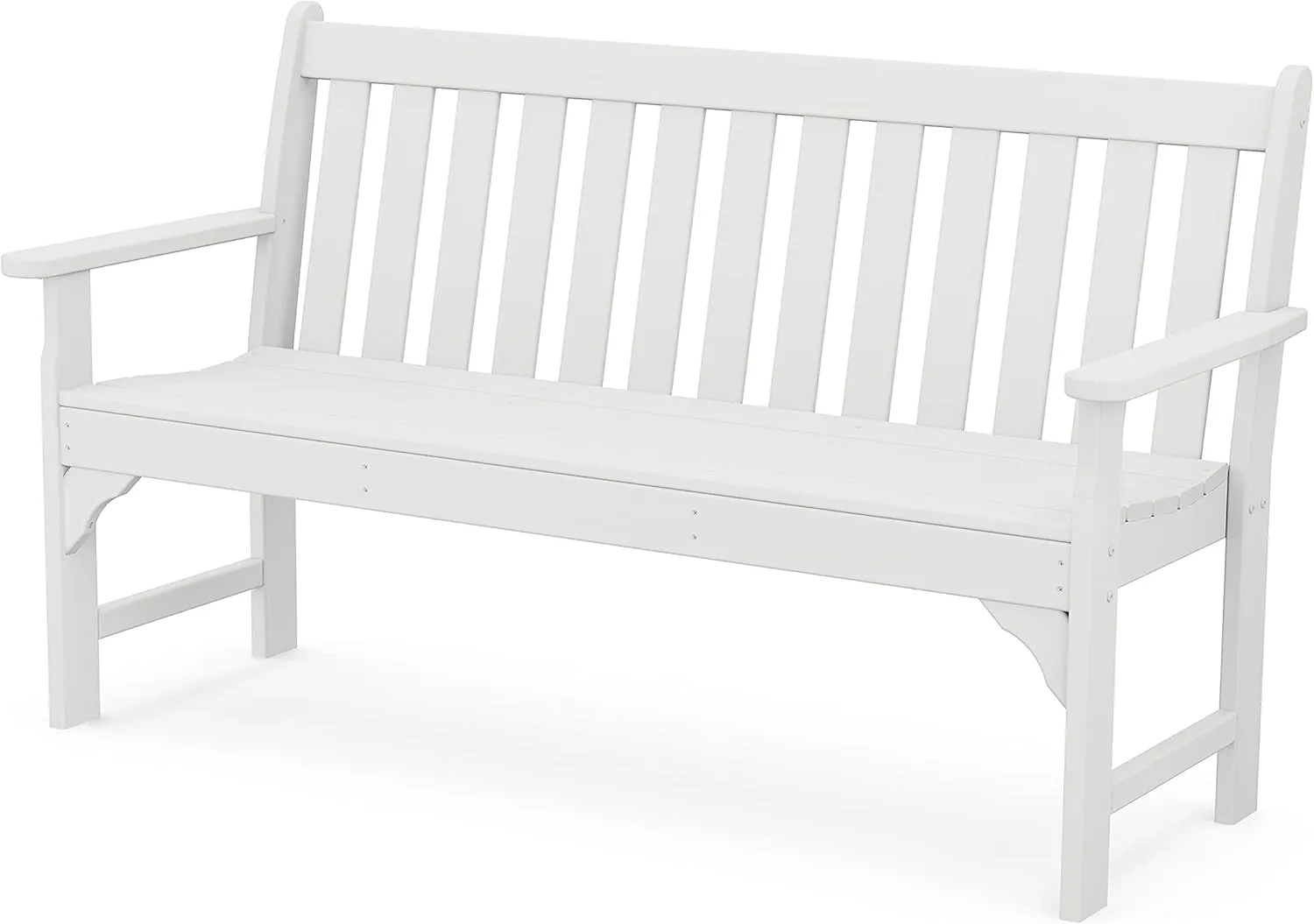 POLYWOOD Vineyard 60" Outdoor Patio Bench, White