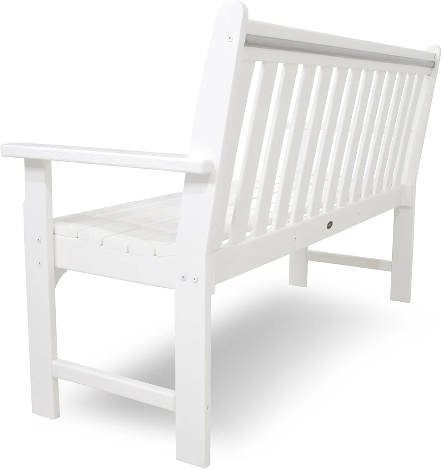 POLYWOOD Vineyard 60" Outdoor Patio Bench, White