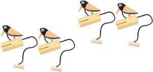 POPETPOP 2sets Safe Wooden Music Toys for Boys and Girls Woodpecker Shape Drum Baby Instrument 2pcs*2