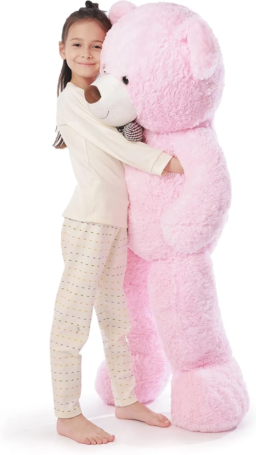 Poutmac 47 inch Giant Teddy Bear Stuffed Animal Big Plush Teddy Bear Valentine's Gift for Girlfriend Soft Stuffed Bear Animals for Christmas,Birthday,Mother's Day (Pink, 47 inch)