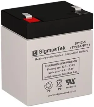 Power Sonic PS-1250-F1 Replacement Battery - 12 Volt 5 AH F1 Terminal by SigmasTek