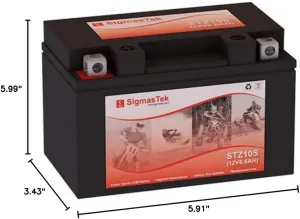 Power Sonic PTZ10S Motorcycle Battery (Replacement)