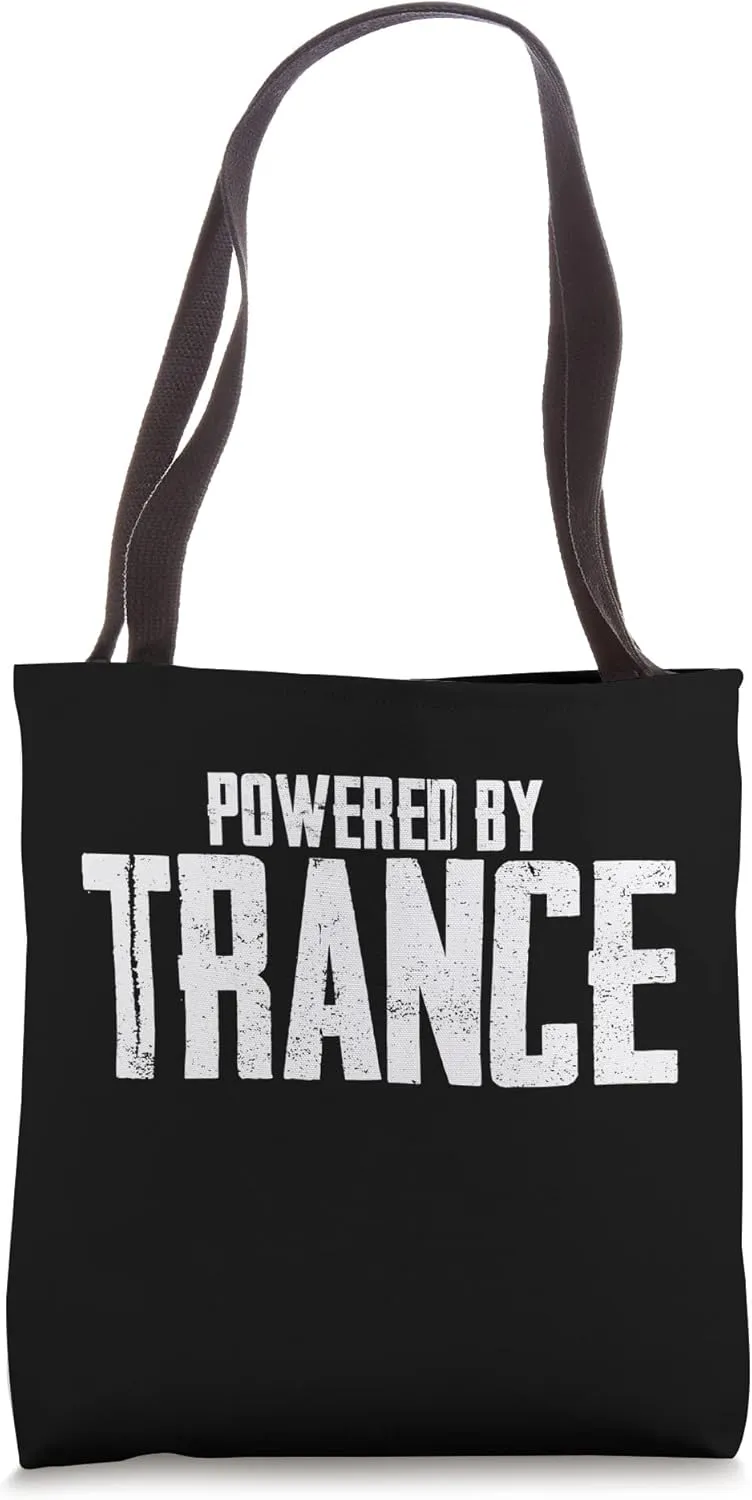 Powered by Trance Music Psy Trance Tote Bag