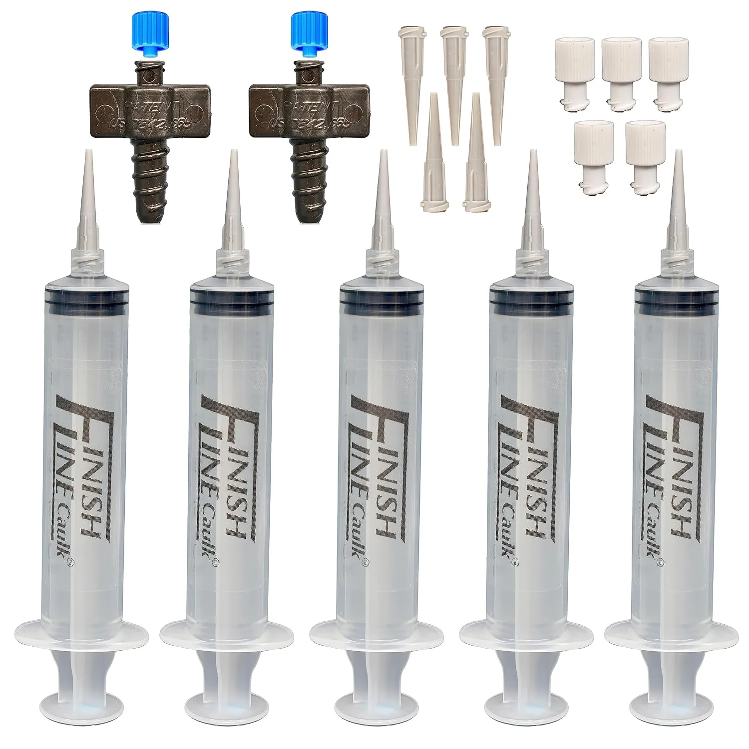 Precision Caulking Tool Kit; Syringe Style Applicator with Small Replaceable Tips and Filling System *Reduced Waste Poly Bag Packaging