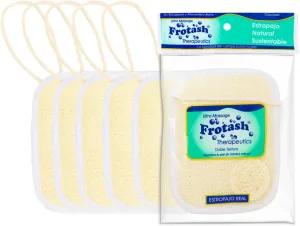 Premium Eco-Friendly Loofah Bath Large Sponge for Cleansing, Exfoliating & Massage| 100% Natural Handmade Luffa Body Scrubber| Double-Sided for Varied Exfoliation   Free Facial Pad| 6 Count
