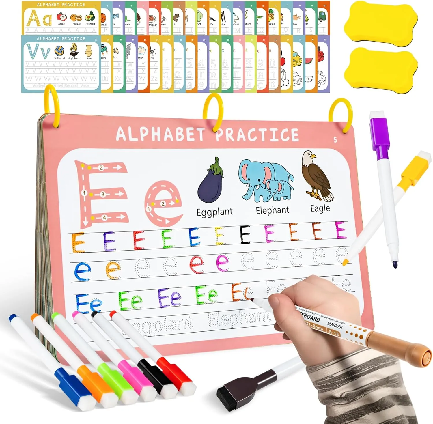 Preschool Learning Activities Educational Workbook: Prek Handwriting Practice Tracing Busy Book - Toddlers Educational Toys - Autism Learning Materials | Montessori Games for Kids Age 2 3 4 5