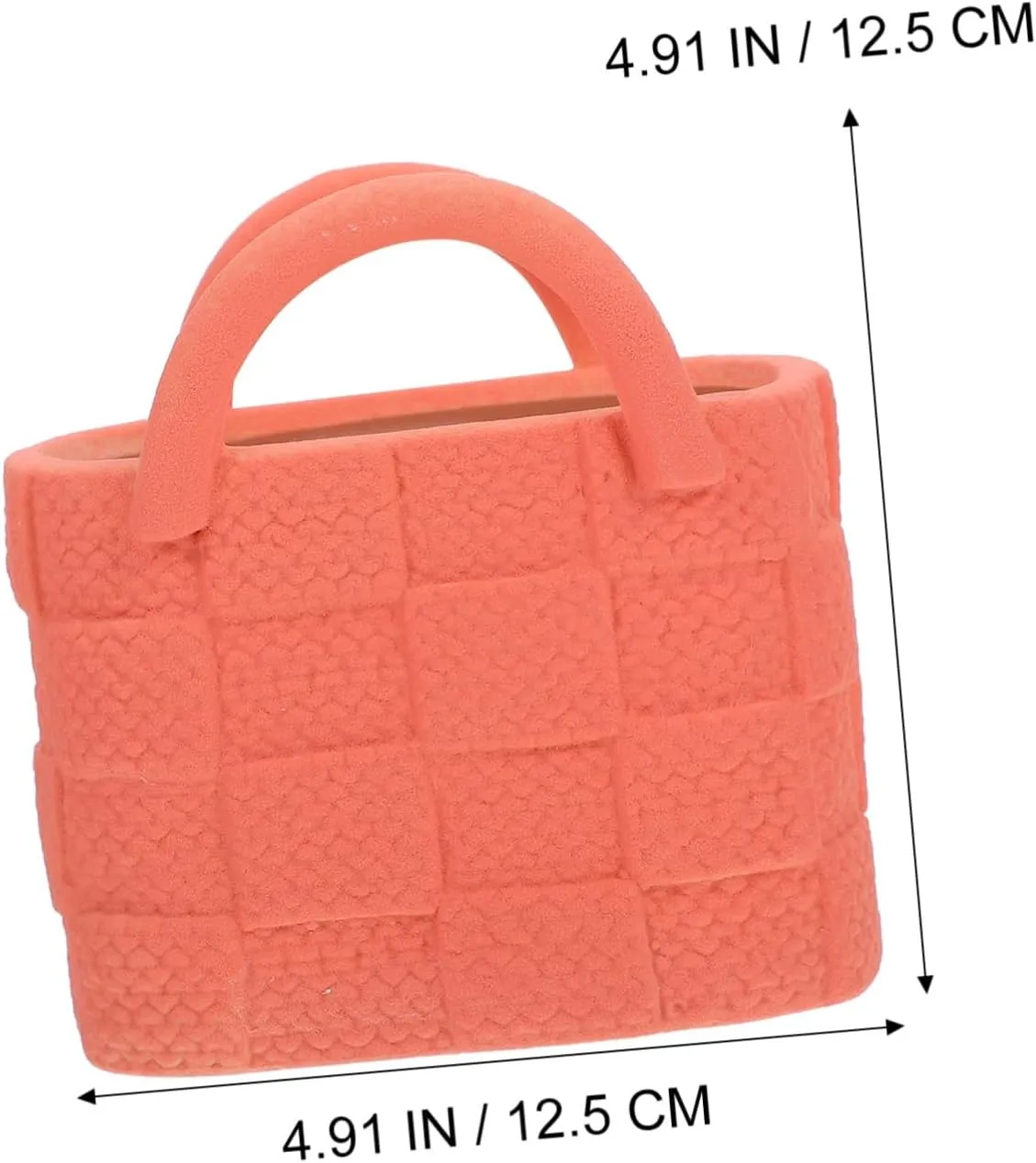 PRETYZOOM Handbag Shape Ceramic Vase Pink Purse Arranger Home Decor Vase