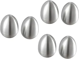 PRETYZOOM Pcs Egg Shape Spice Containers Stainless Steel Salt Pepper Dispenser Set Sugar Shaker Dispenser Storage Jar for Kitchen Decor