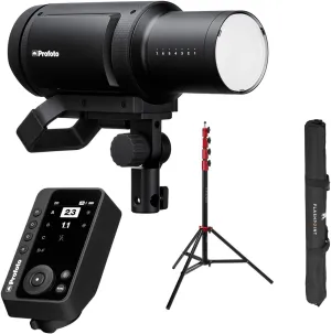Profoto Pro-B3 750Ws Battery Powered Monolight, Bundle with Connect Pro Wireless Transmitter for Canon and 9.5' Pro Air-Cushioned Stand
