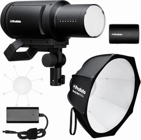 Profoto Pro-B3 Single Kit Bundle with Beauty Dish, Battery, Charger, and Deflector (5 Items)