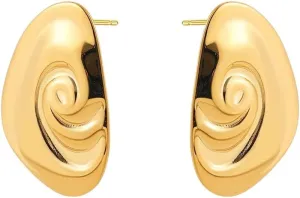 Punk Geometric Irregular Ribbed Metal Stud Earrings Stripe Heart Shape Studs For Women Wed Designer Jewelry Accessories