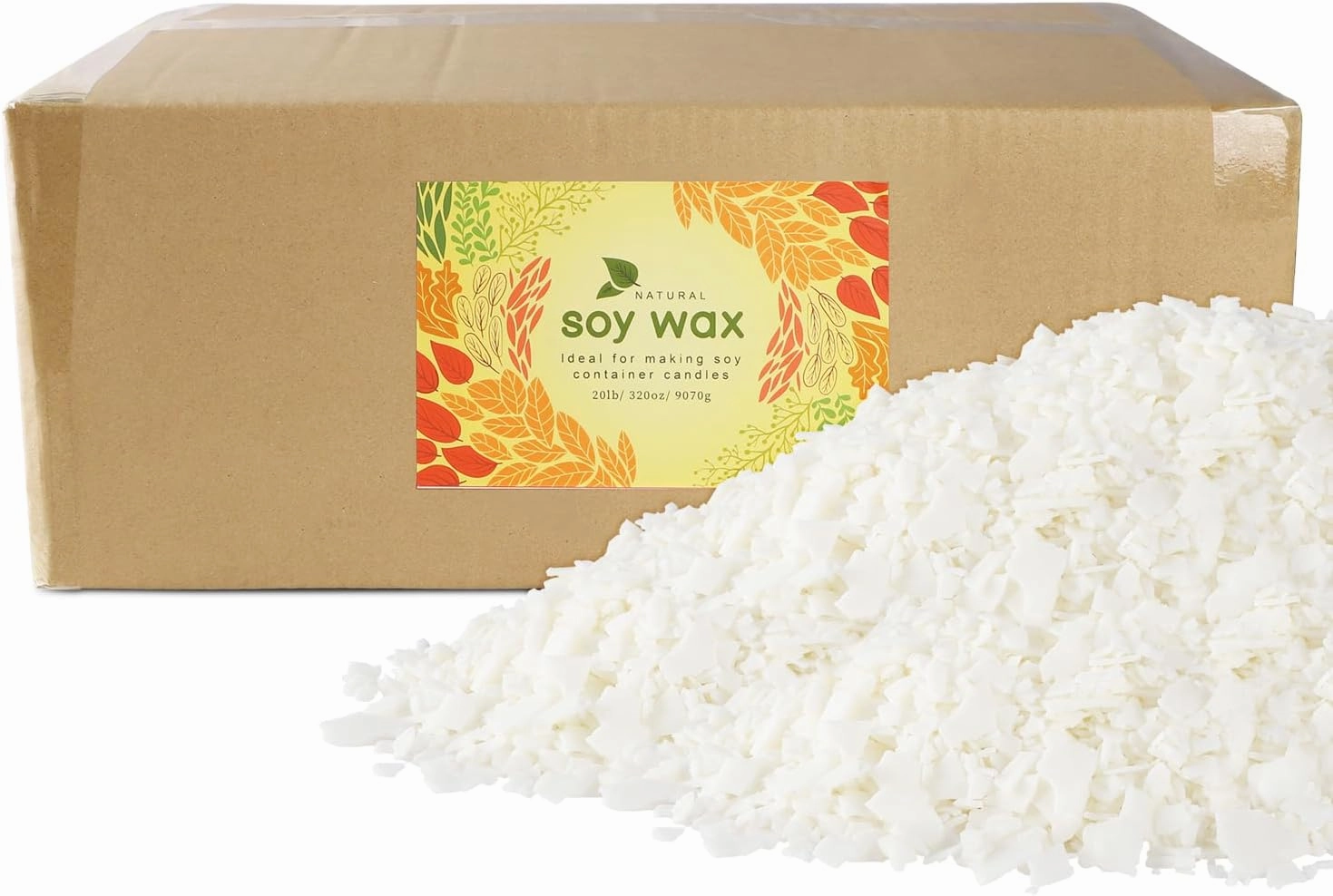 Pure Soy Wax for Making Candle - Pure Nature DIY Soy Wax Flakes -20 Pound Bag…