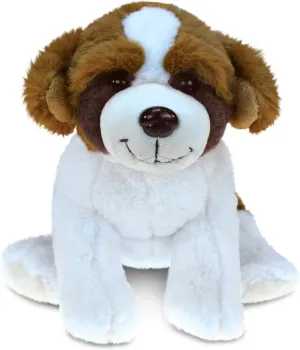Puzzled DolliBu Plush St Bernard Dog Stuffed Animal - Soft Plush Huggable Dog Plush, Adorable Playtime Plush Toy, Cute Pet Animal Cuddle Gift for Kids & Adults - 8 Inch