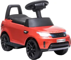 Qaba Land Rover Licensed 6V Ride on Push Car, 2 in 1 Sliding Car, Battery Powered Electric Car for Kids with Headlights Music Horn for 18-60 Months, Red