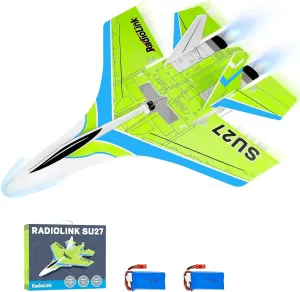 Radiolink SU27 PNP RC Airplane, 2.4GHz 3CH Aircraft 400mm, 3 Flight Mode, Byme-DB FC, for Beginners and Experienced(No Radio/Receiver/Charger)-Under 250g