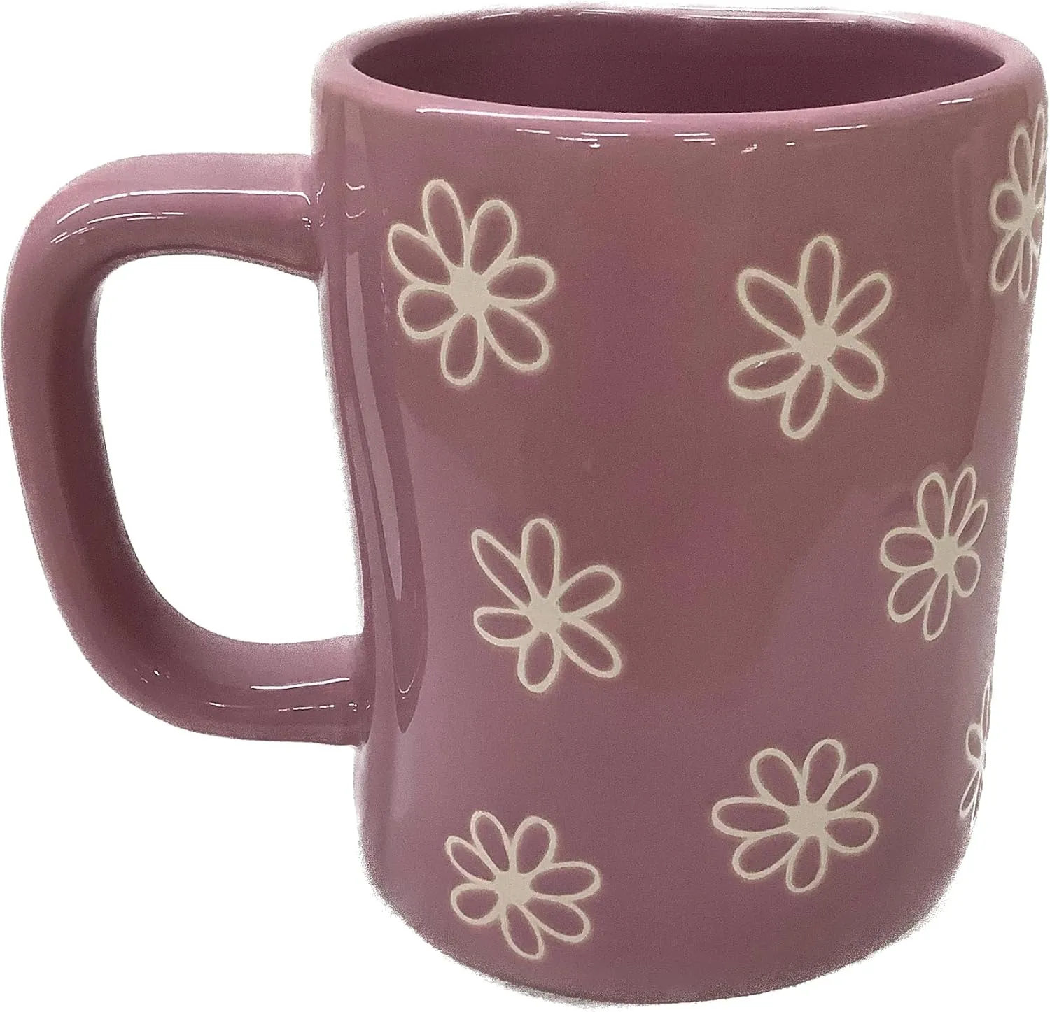 Rae Dunn Mother's Day Coffee Mug - Purple Mug with Flowers Allover - MAMA BEAR