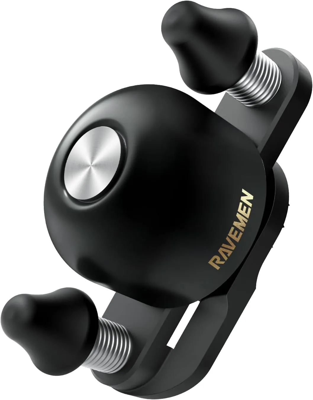 RAVEMEN Q3 Road Bike Bell, Dual-Hammer Copper Alloy Bicycle Bell for Adults Fit Handlebars up to 47mm, Lightweight for Most Grip Positions, Easy Installation