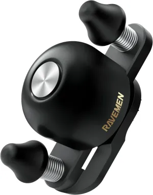 RAVEMEN Q3 Road Bike Bell, Dual-Hammer Copper Alloy Bicycle Bell for Adults Fit Handlebars up to 47mm, Lightweight for Most Grip Positions, Easy Installation