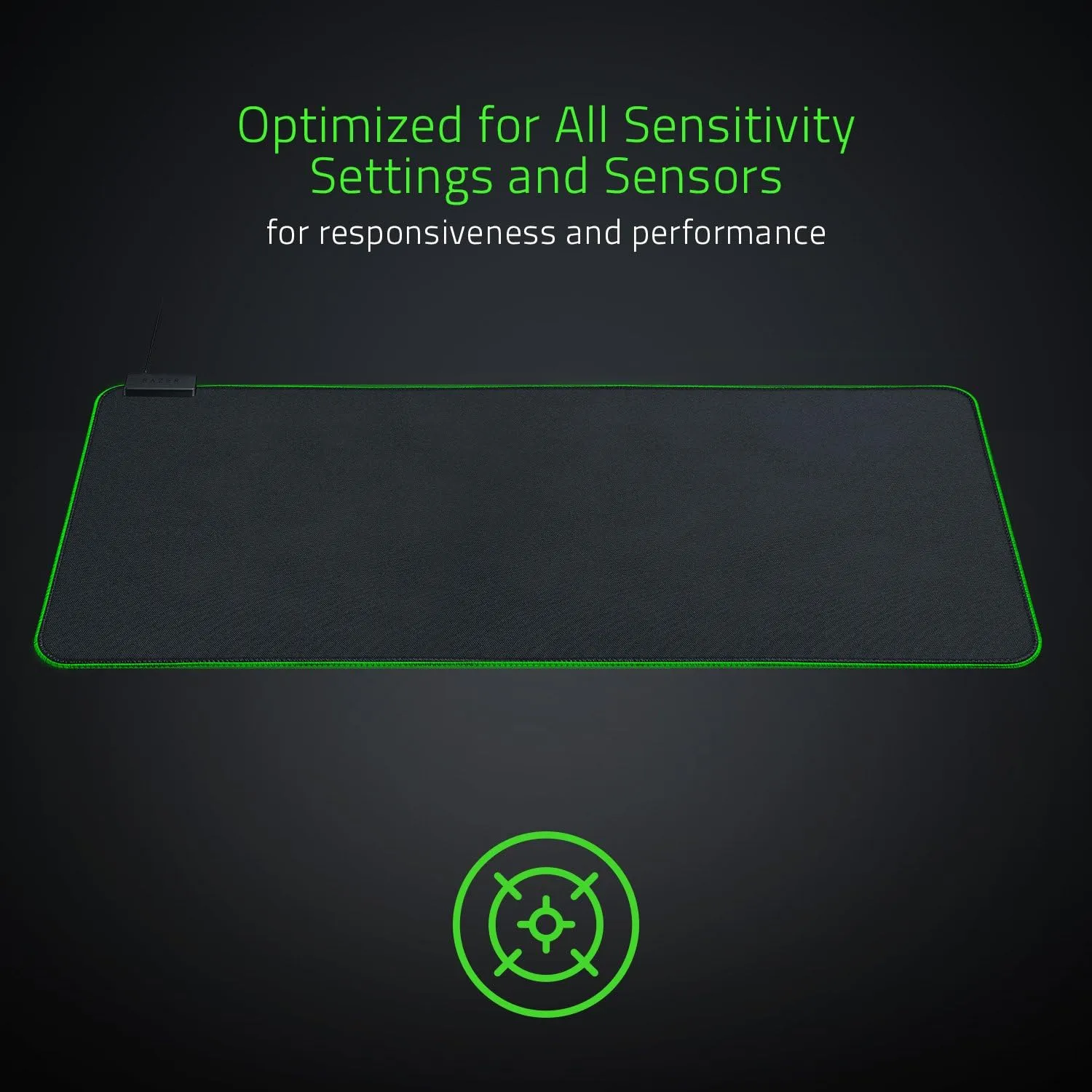 Razer Goliathus Extended Chroma Gaming Mousepad: Customizable Chroma RGB Lighting - Soft, Cloth Material - Balanced Control & Speed - Non-Slip Rubber Base - Classic Black