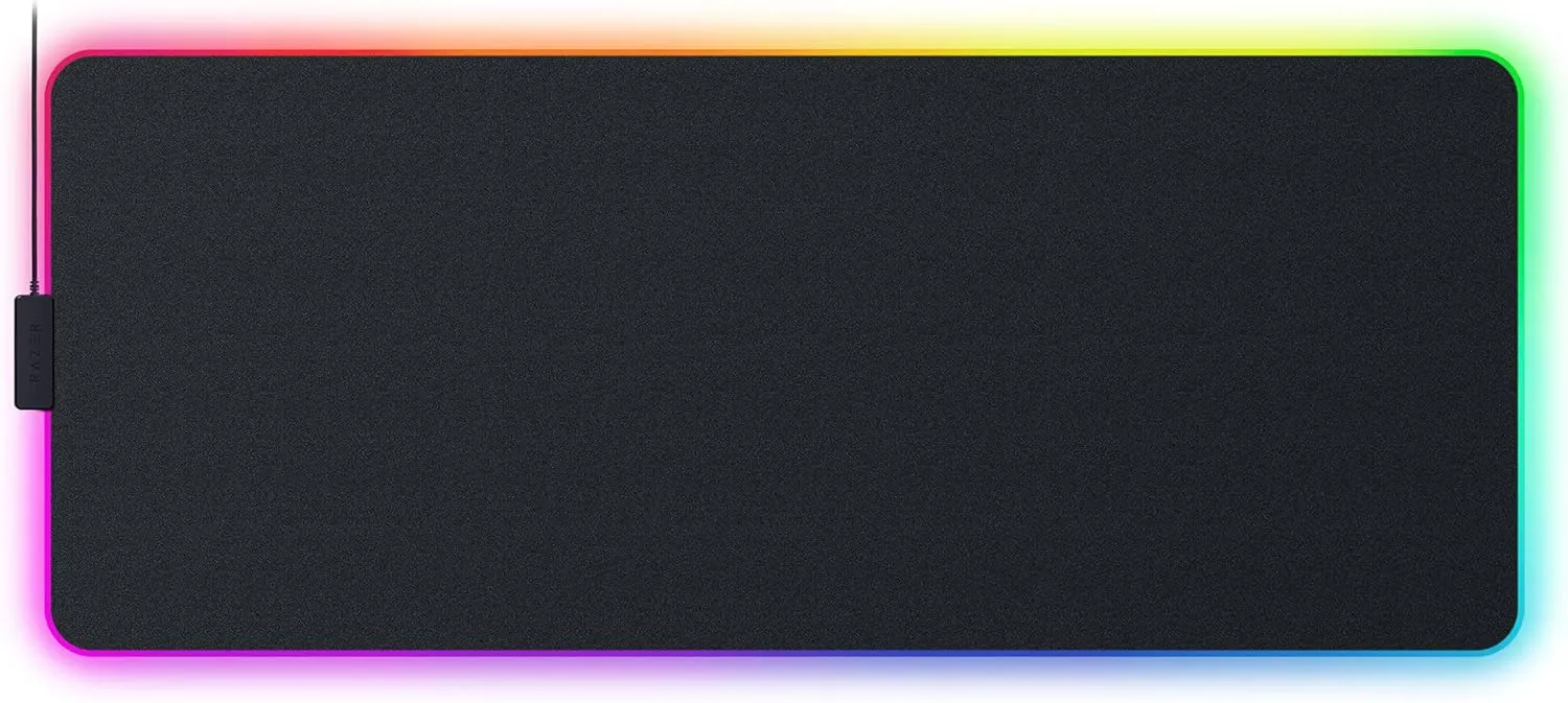 Razer Strider Chroma Hybrid Gaming Mouse Mat with Razer Chroma RGB: Hybrid Soft/Hard Mat - 19 Razer Chroma RGB Lighting Zones - Warp and Water-Resistant - Anti-Slip Base - Seamless Edges