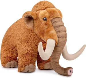 Realistic Woolly Mammoth Plush Toy - Simulation 14” Mammoth Stuffed Animal, Soft Wild Animals Mammoth Stuffed Toys, Unique Plushie Toys Model Dolls Collection for Kids