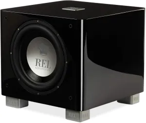 REL T/9x 10-Inch Powered Subwoofer – Sealed Design with Class AB Amplifier, RCA Inputs, and Deep Bass for HiFi Stereo Systems, Home Theater, and Surround Sound – High Gloss Black Finish