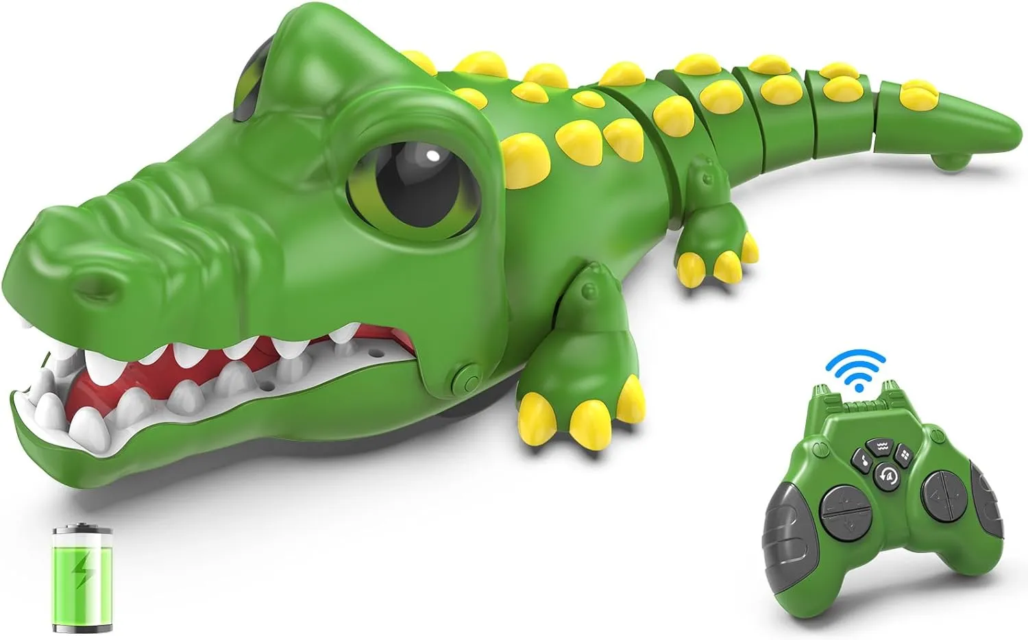 Remote Control Crocodile Toy Car, [2025 NEW] Rechargeable 2.4GHz RC Alligator Robot with Realistic Biting Action, 3-in-1 Prank Game & Interactive Car - Fun Birthday Gift for Boys & Girls Ages 3-10