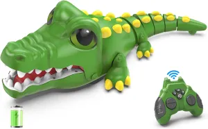 Remote Control Crocodile Toy Car, [2025 NEW] Rechargeable 2.4GHz RC Alligator Robot with Realistic Biting Action, 3-in-1 Prank Game & Interactive Car - Fun Birthday Gift for Boys & Girls Ages 3-10